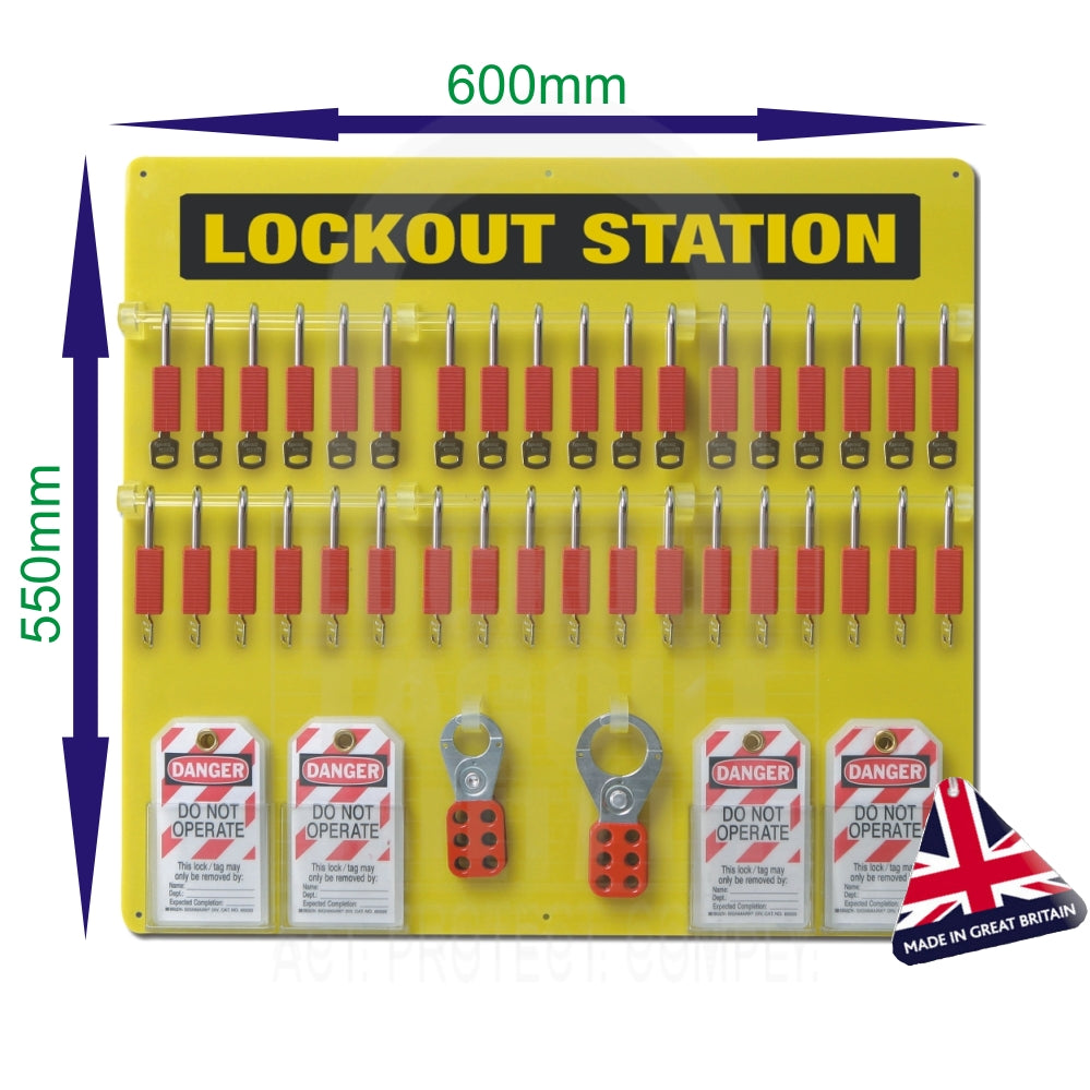 Lockout Tagout Board 36 Padlock Capacity