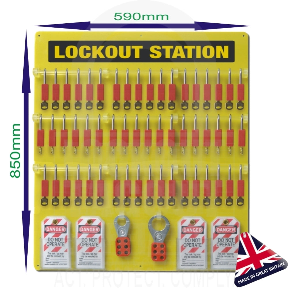 Lockout Tagout Board 54 Padlock Capacity