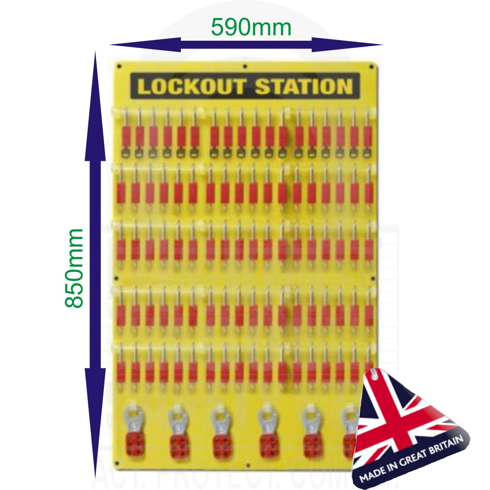 Lockout Tagout Board 90 Padlock Capacity