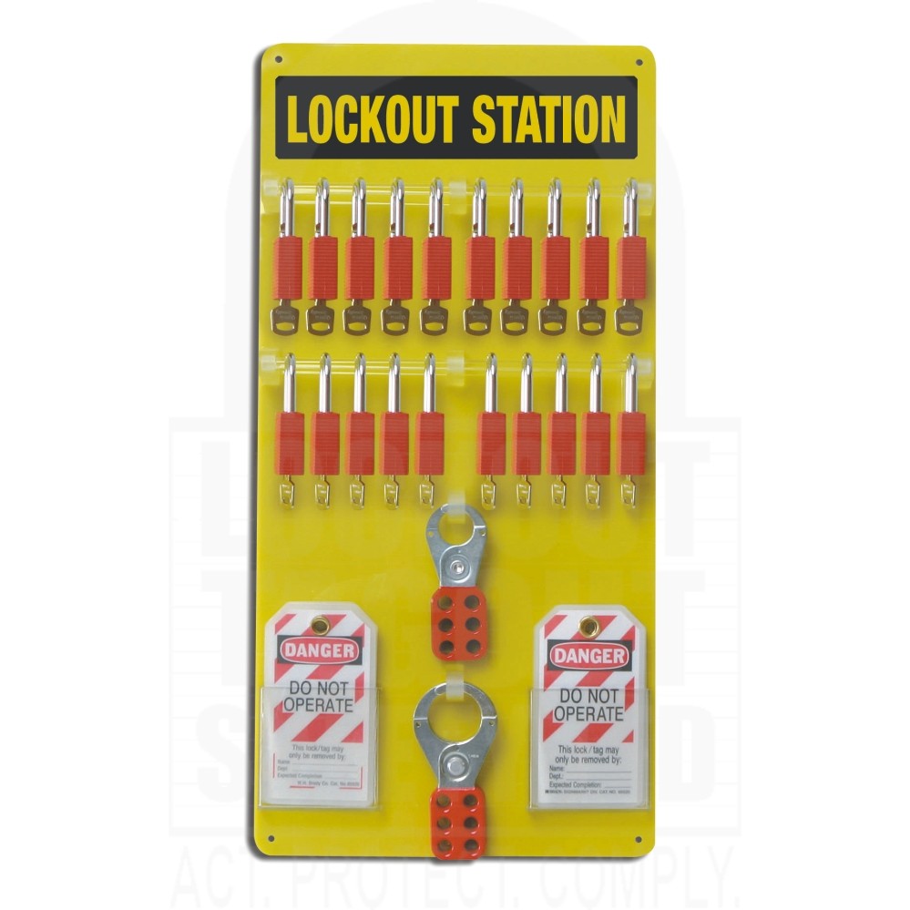 Lockout Tagout Board 20 Padlock Capacity