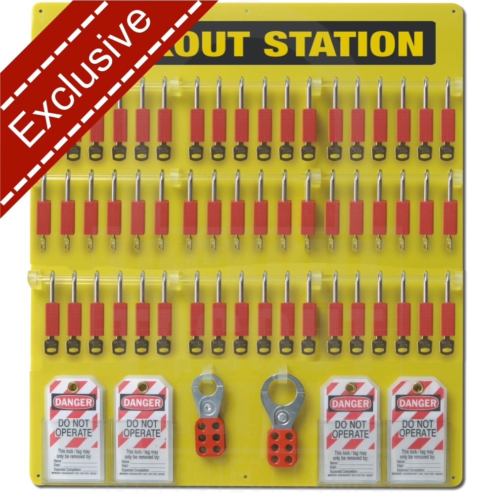 Lockout Tagout Board 54 Padlock Capacity
