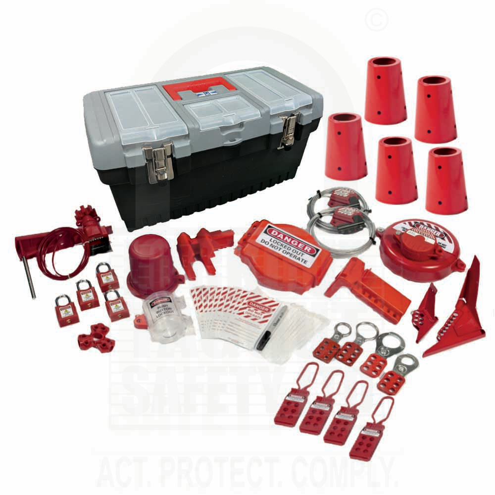 Lockout Tagout Mechanical Isolation Kit Full – Lockoutstation.co.uk