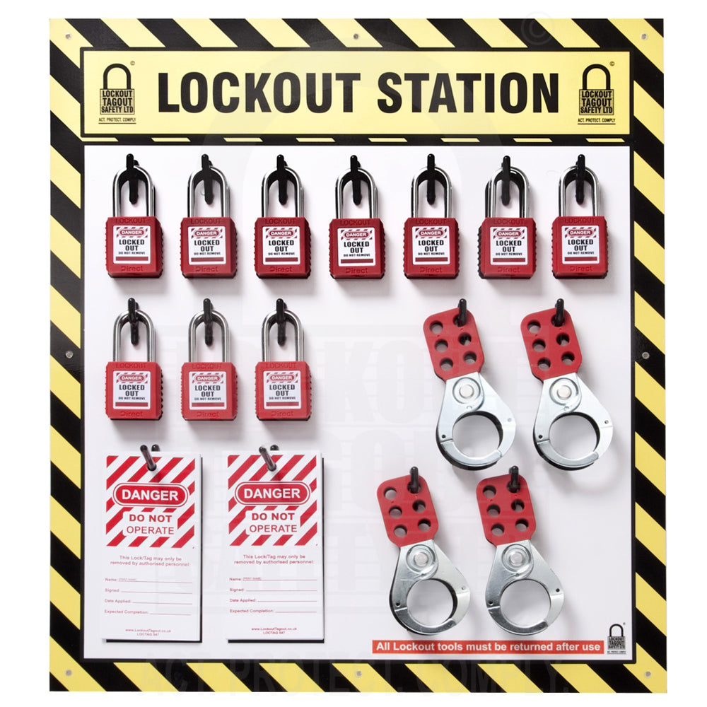 Premium Custom Lockout Station 10 Capacity Board Only