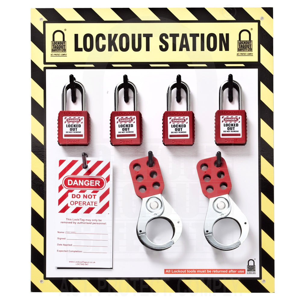 Premium Custom Lockout Station 4 Capacity Board Only