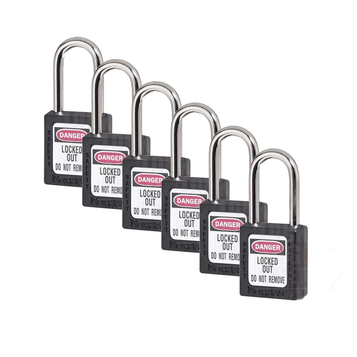 Safety Padlock Black Pack of 6